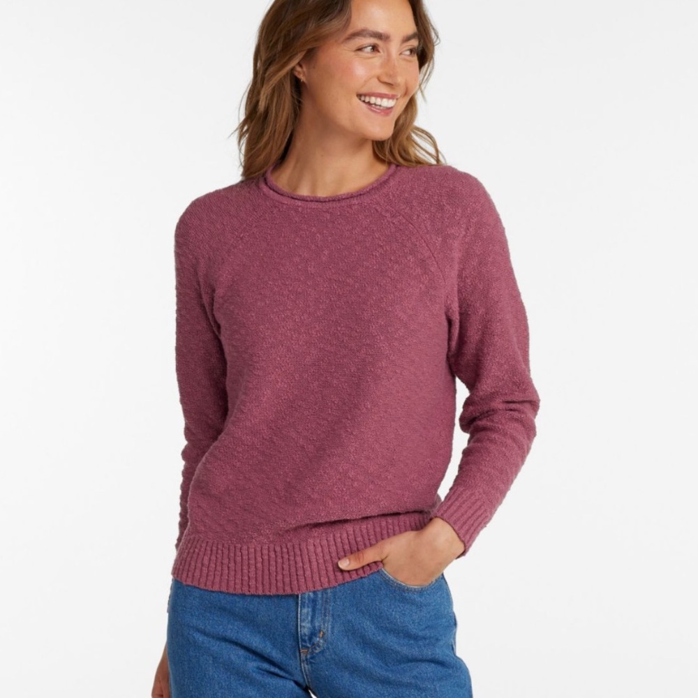 L.L. Bean Women's Midweight Cotton Slub Rollneck Pullover - Picture 2 of 7